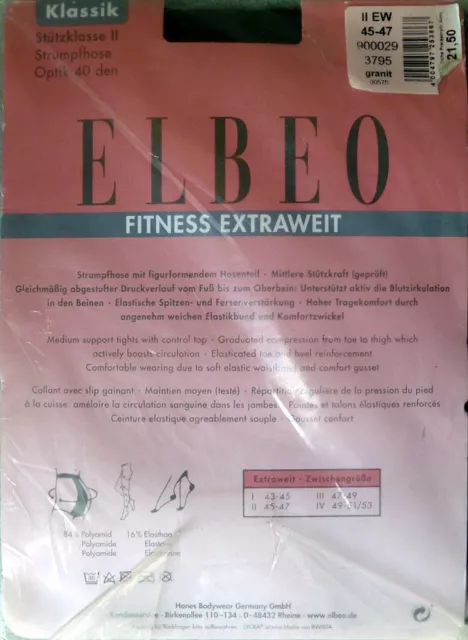 Collant maintient M ELBEO Fitness Extraweit T II EW (Medium) 40-42 granit new 2