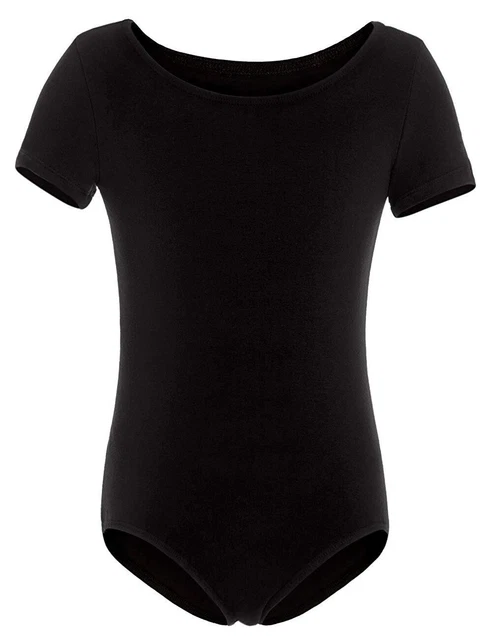 MAGIC TOWN Toddler Ballet Leotard for Girls Dance, Black, Size 10-12 P1ep
