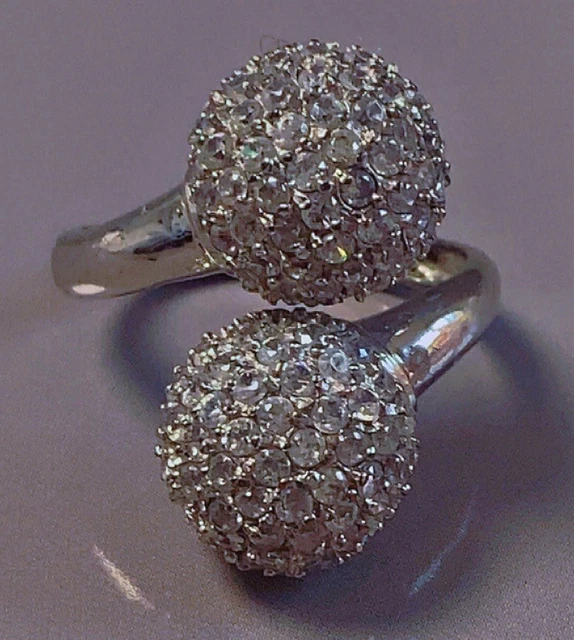 Bague Toi Et Moi En Argent Avec Perles Et Zirconium – Bague T52 Pour Couple, élégante Et Intemporelle