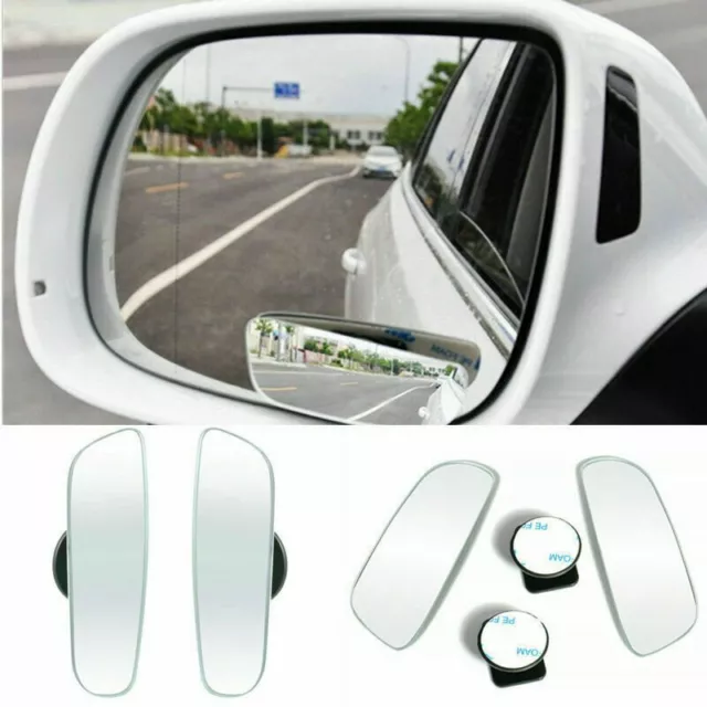 2x Blind Spot Car Mirror 360?? Wide Angle Adjustable Rear Side View Convex Glass