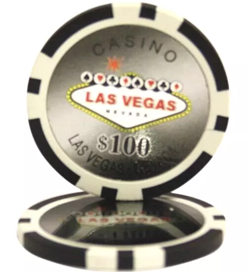 MRC POKER 50pcs 14g Las Vegas Laser Poker Chips $100
