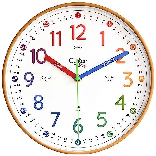 OYSTER POP LEARNING CLOCK For Kids Telling Time Teaching Clock Kids 