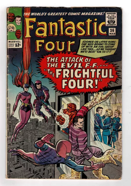 Fantastic Four 36   1st Medusa   1st Frightful Four