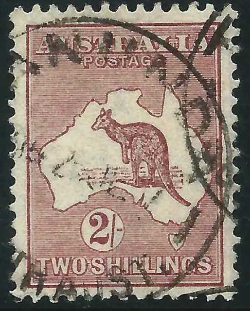 AUSTRALIA - 1924 ROOS 3rd Wmk 2/- 'MAROON'  [B0052]