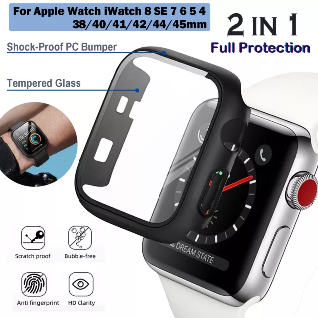 For Apple Watch iWatch Ulra 8 SE 7 6 5 4 38/40/44/41/45 Screen Protector Case UK