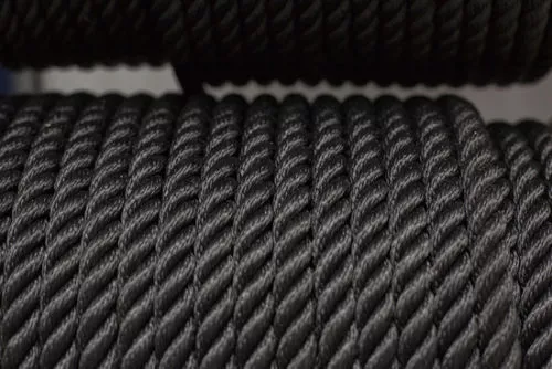 Nylon 3 Strand Twisted Rope 12mm x 25m Black