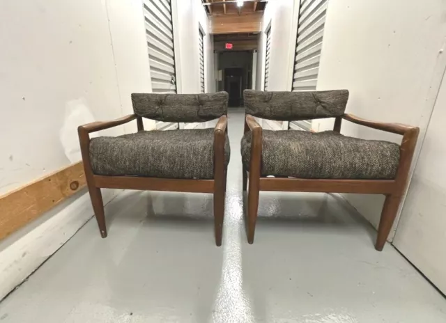 Pair MCM  ADRIAN Pearsall Lounge chairs Style  # 834 C 1960