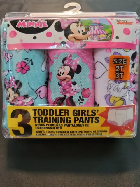 Disney Junior 3 Pack Minnie Mouse Girl's Potty Training Pants Underwear NEW 2T3T