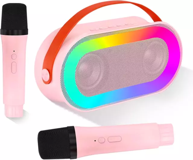 Mini Karaoke Machine, Portable Karaoke Microphone Speaker for Kids and Adults, 2