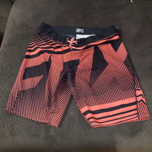 Nwot Mens Fox Racing Foxhead H20 Swim Shorts Boardshorts Drawstring Sz 38