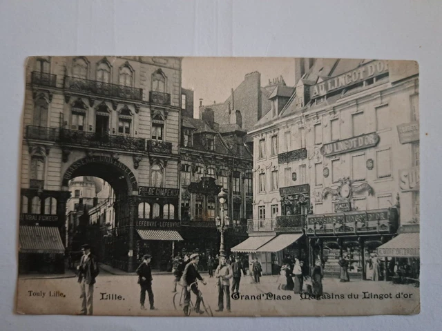 CPA Lille grand'place Magasins du lingot d'ordept-59
