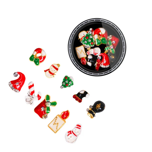 Decorazione unghie natalizia 3D nail art natalizia assortita bambino