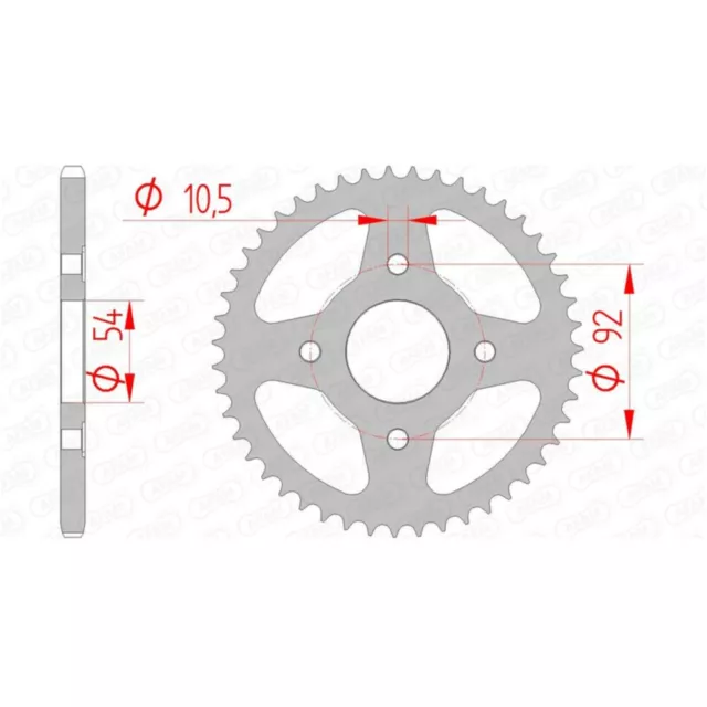 AFAM Standard Stahlritzel hinten 12113 - 420 X-POWER TZR steel rear sprocket 121