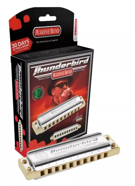 HOHNER Marine Band THUNDERBIRD Harmonica, Key LOW Bb, Germany, M2011L-BF