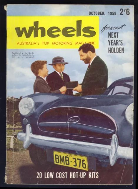 Wheels 1958 October Magazine (Vintage) Opel Rekord, Jensen 541, Holden, Bentley