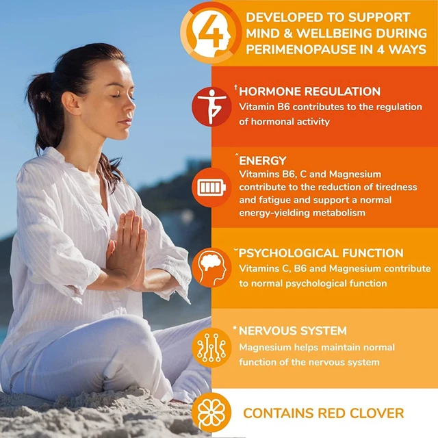 HEALTH & HER Perimenopause Mind+ Supplements for Women Support for