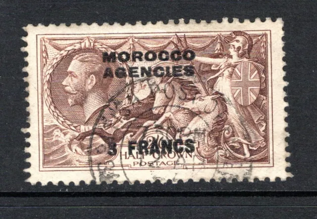 (349)     Morocco Agencies (French Currency) KGV 1935-36 Seahorse 3f. SG225 Used