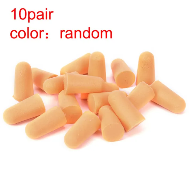 10Pairs Tapered Foam Earplugs For Prevention Noise Hearing Protection Ear Pl-wf