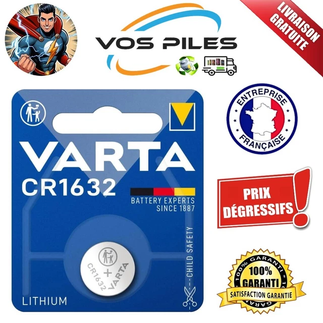 Pile Lithium CR1620 3V 70mAh - Varta En Blister, Exp 2033