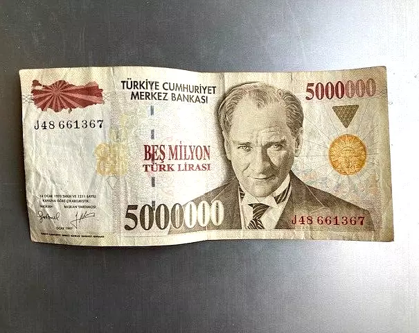 500000 lire Turkey 1970