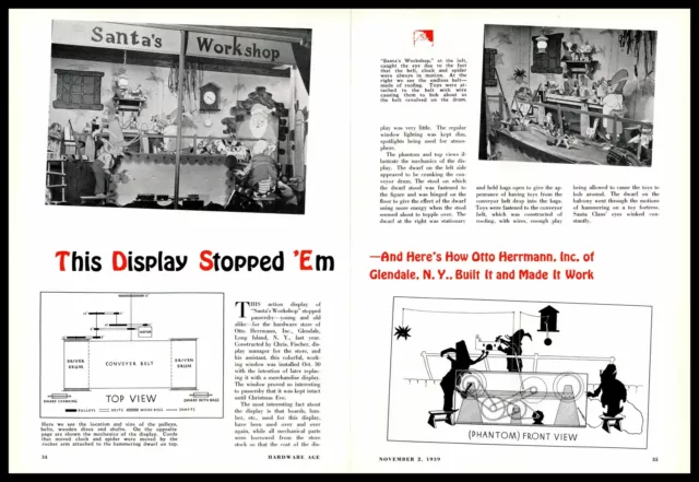 1939 Otto Herrmann Hardware Photos Long Island New York 2-Page Article Print Ad