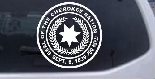 Seal of the Cherokee Indian Nation Car or Truck Window Laptop Decal Sticker