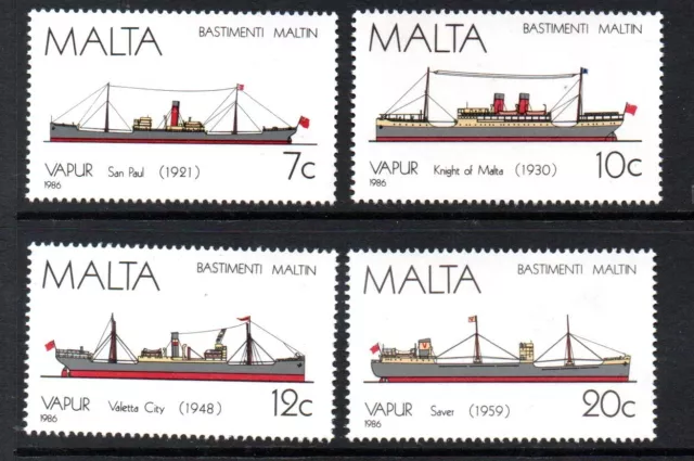 Malta Stamps 1986 SG 792-795  Maltese Ships (4th Series) Unmounted Mint MNH