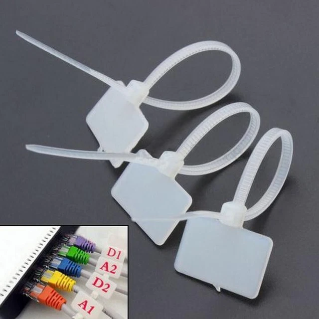 Heschen Fascette Autobloccanti In Nylon 300 Mm (22,7 Kg) - Confezione Da 100 - Bianco/Naturale Per Casa, Ufficio, Garage