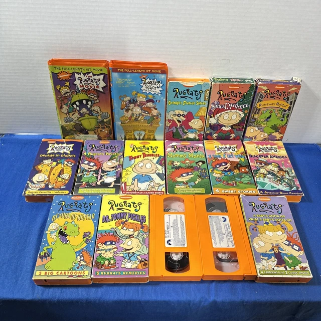 16h Rug Rats THE RUGRATS MOVIE VHS & Rugrats Go Wild 2 DVD Movies & 2 Soundtrack CD ...
