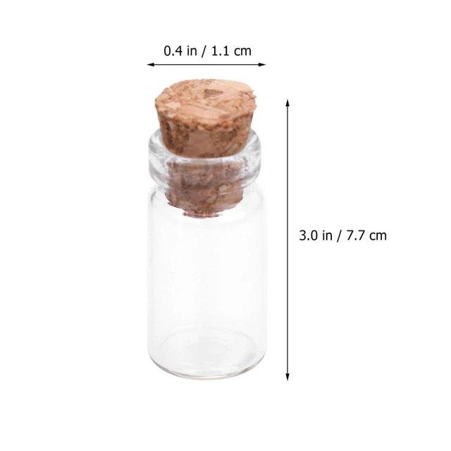 Leere Probe Gläser Glas mit Kork Deckel Wishing Nachricht Flasche Trank Flaschen