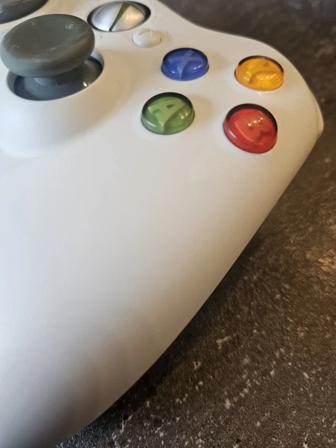 Manette Sans Fil Xbox 360 Officielle Microsoft - Blanche - Bon état - Bluetooth