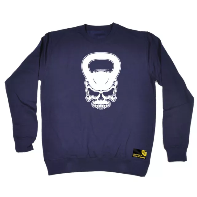 Gym Swps Kettlebell Skull - Mens Novelty Funny Top Sweatshirts Jumper Sweatshirt