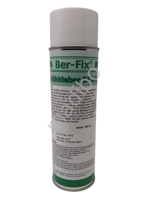 34,00 euro per 1 litro adesivo spray Ber-Fix BF140 500 ml tappeto cielo tetto