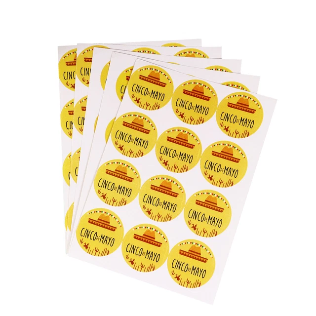 24 blätter Abdichtung Label Tags Cinco De Mayo Etiketten