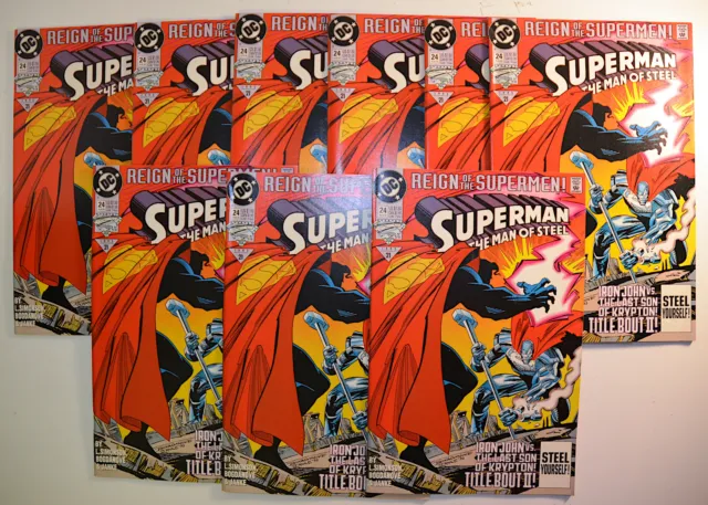 Superman Man of Steel Lot of 9 #24 (x9) DC Comics (1993) 1st Print Comic Books