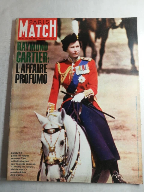N2030 Magazine Paris-Match N°741 22 juin 1963 l'affaire profumo, Elizabeth II...