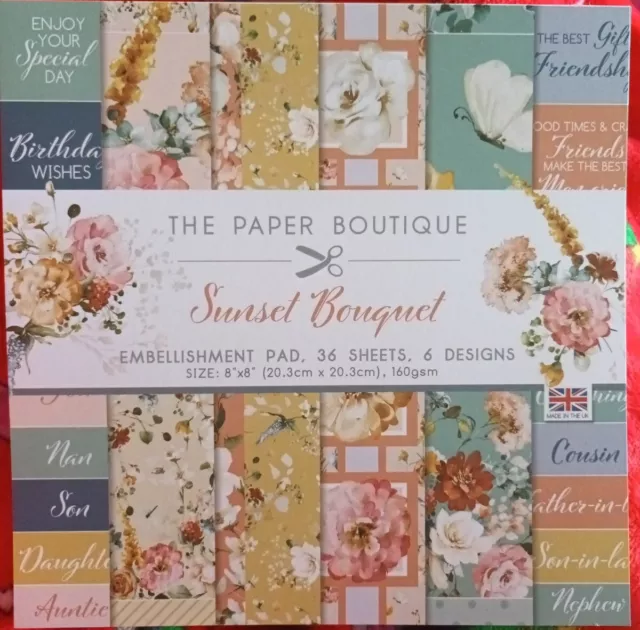 The Paper Boutique  - Sunset Bouquet  - Embellishment Pad