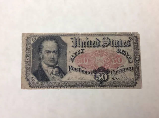 ~ Us Fractional Currency 50 Fifty Cents Fifth 5Th Issue - Crawford