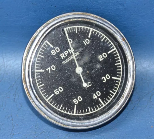 Vintage AC Tachometer 0-8000 RPM 3-3/8" Diameter Black Face Rat Rod Gauge Tach Vintage AC Tachometer 0-8000 RPM 3-3/8" Diameter Black Face Rat Rod Gauge Tach