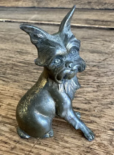 J.B. BRUSSELS GRIFFON JENNINGS BROTHERS DOG 3" metal figurine 1930 marked JB