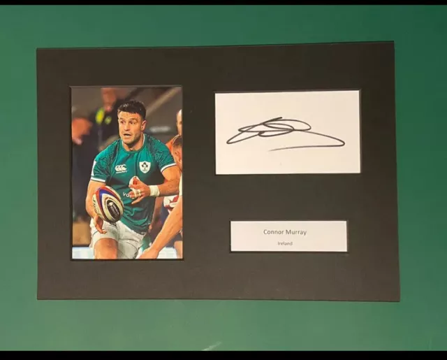 Connor Murray - Munster & Ireland Rugby Signed A4 Display Mount +Coa