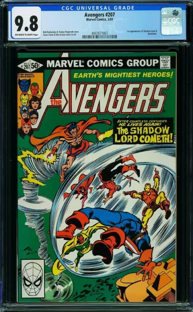 Avengers #207 (Marvel, 5/81) CGC 9.8 NM/MT (1st appearance of SHADOW LORD) "KEY"