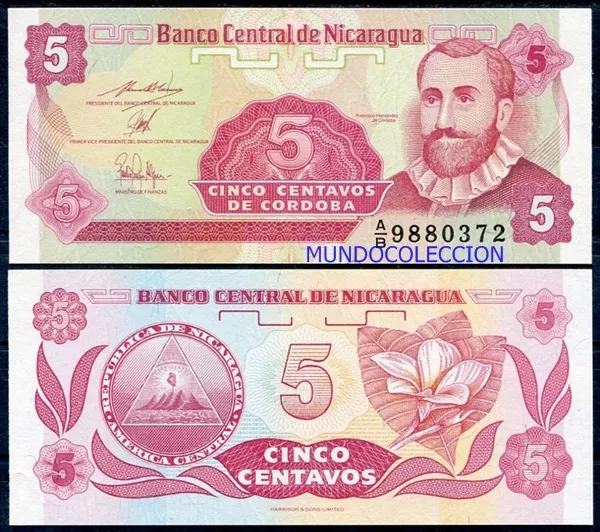 NICARAGUA 5 Centavos 1991 Pick 168  SC  /  UNC