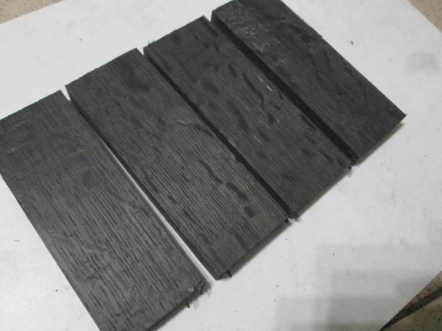 4pcs lot Bog Oak morta wood Woodturning/ (50*12*135mm) 1000-5800 Years Old