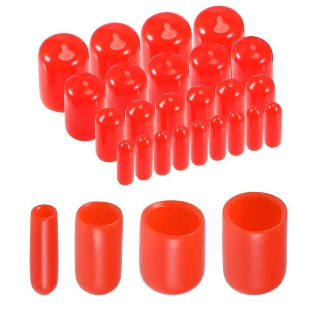 40pcs 3mm ~12mm Screw Thread Protectors Pvc Rubber End Caps   Patio Furniture