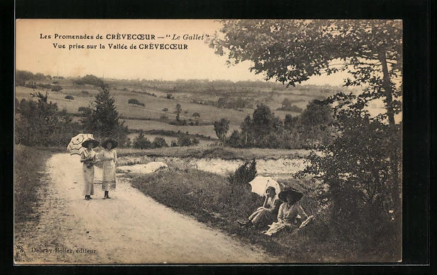 CPA Crévecoeur, Vue prise sur la Vallée