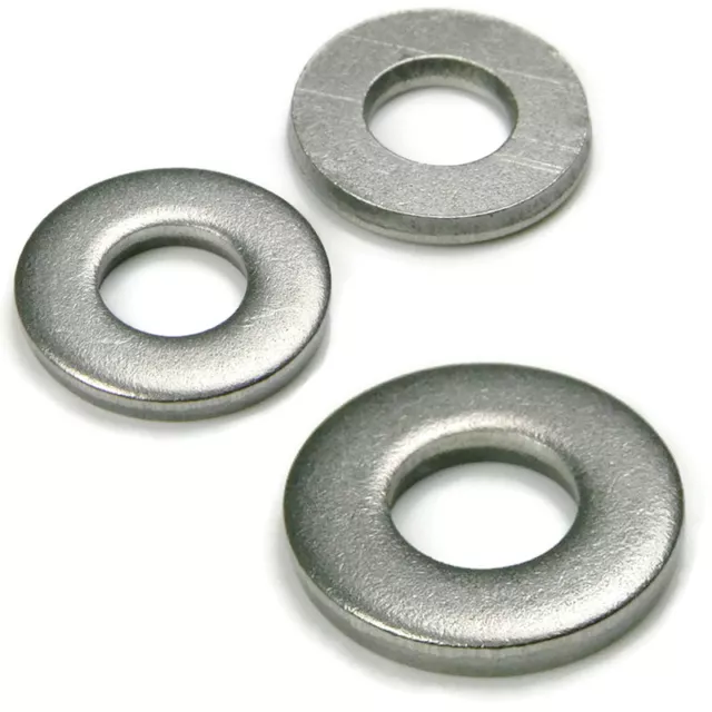 Extra Thick Flat Washers 18-8 Stainless Steel Washers Inch Size 1/4,5/16,3/8,1/2 3