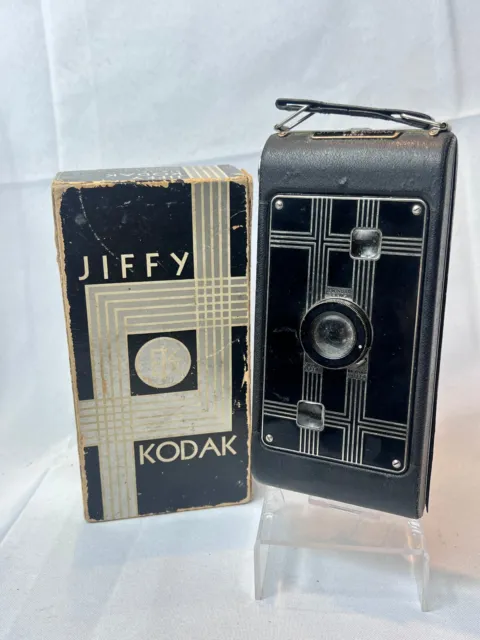 Art Deco Kodak Jiffy Six- 16 Camera Twindar Lens Foldout Bellows In Original Box