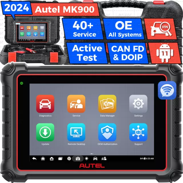 2024 Autel MaxiCOM MK900 PRO Outils diagnostics OBD Systèmes Complète Test Actif