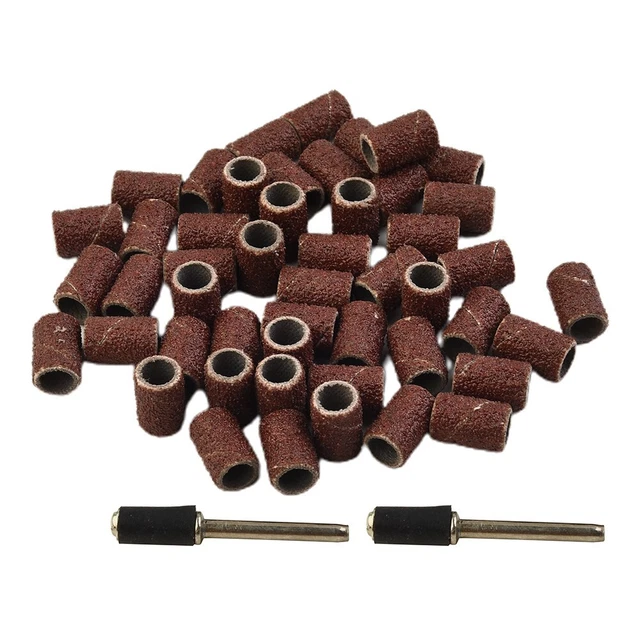 Pulido varias superficies con este kit de bandas de lijado de tambor y mandriles de 100 piezas